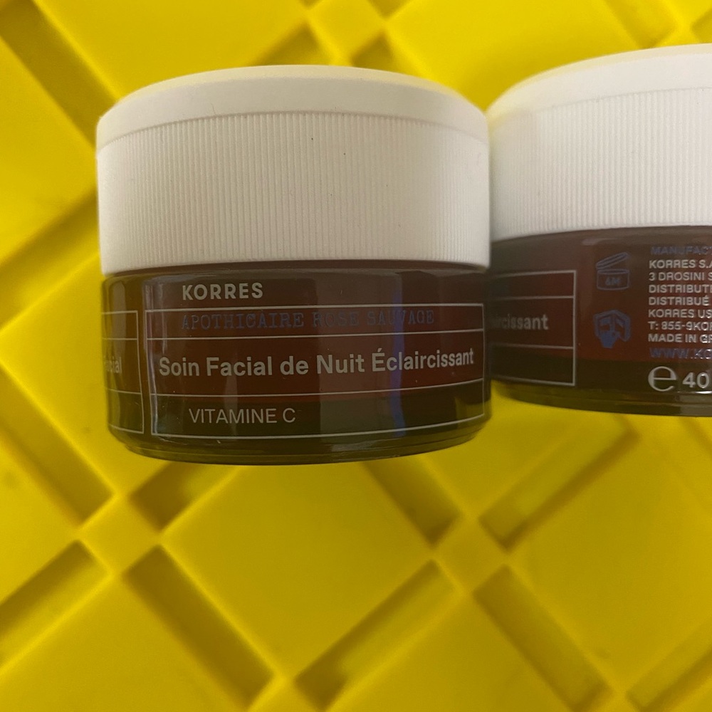 LOT OF 2 Korres Apothecary Wild Rose Night-Brightening Sleeping Facial 1.35 each